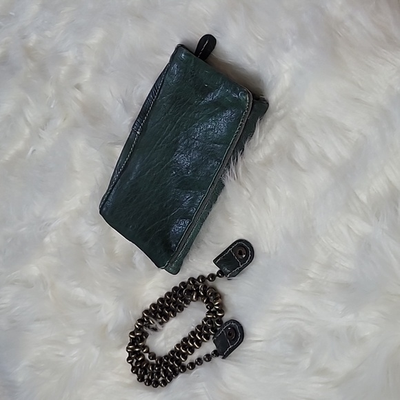Free People Green Clutch Crossbody Buffalo Leather - Picture 9 of 9